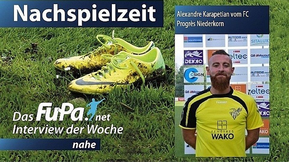 Alexandre Karapetian vom luxemburgischen FC Progrès Niederkorn zu Gast beim "Nachspielzeit" Interview der Woche.  F: Bernard Bamberg