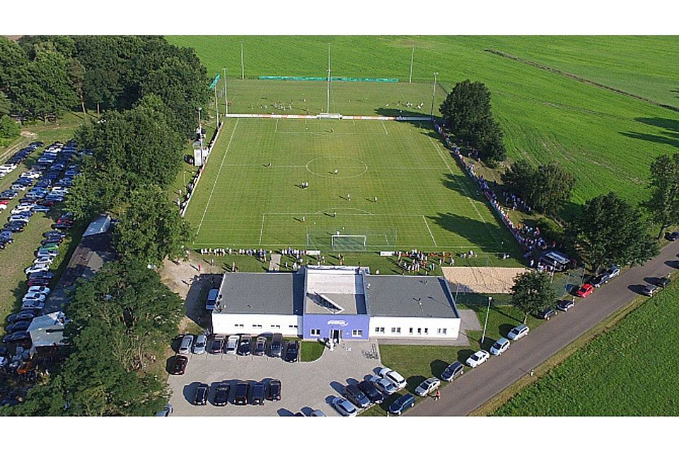 Blick auf den Krieschower Sportpark aus der Luft. Foto: VfB Krieschow
