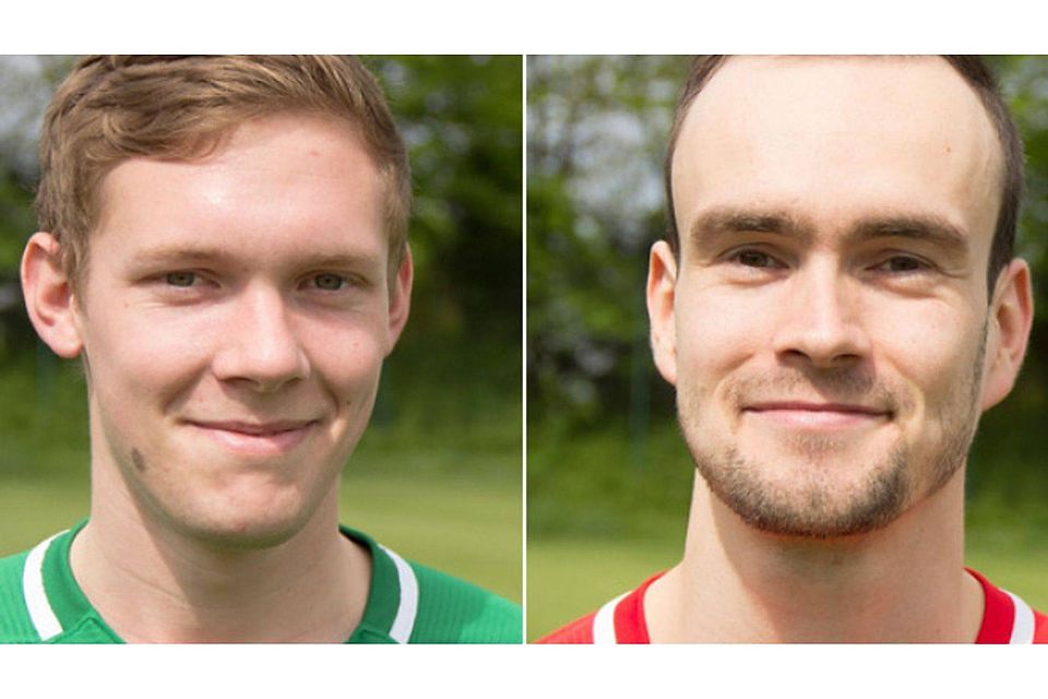 Daniel Richter (li.) sah im Spiel gegen den TSV Murnau die Rote Karte. Der Brunnthaler Torwart Maximilian Geisbauer (re.) konnte zwar einen Elfmeter halten, die Niederlage des Spitzenreiters allerdings nicht verhindern. TSV Brunnthal