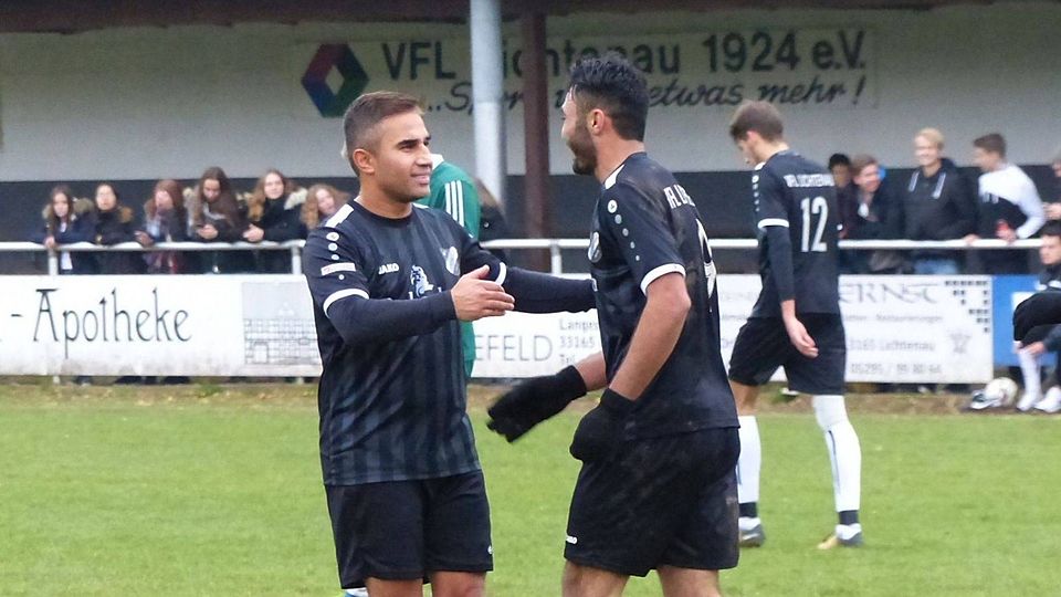 Lichtenaus Hasib Nassery (l.) hat gegen den SC Holtheim drei Spiele in Folge gewonnen.  