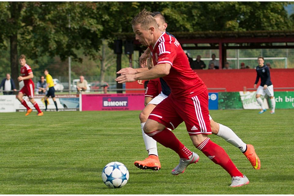 Fabian Sutter brachte den Freiburger FC in Führung. | Foto: Norbert Kreienkamp