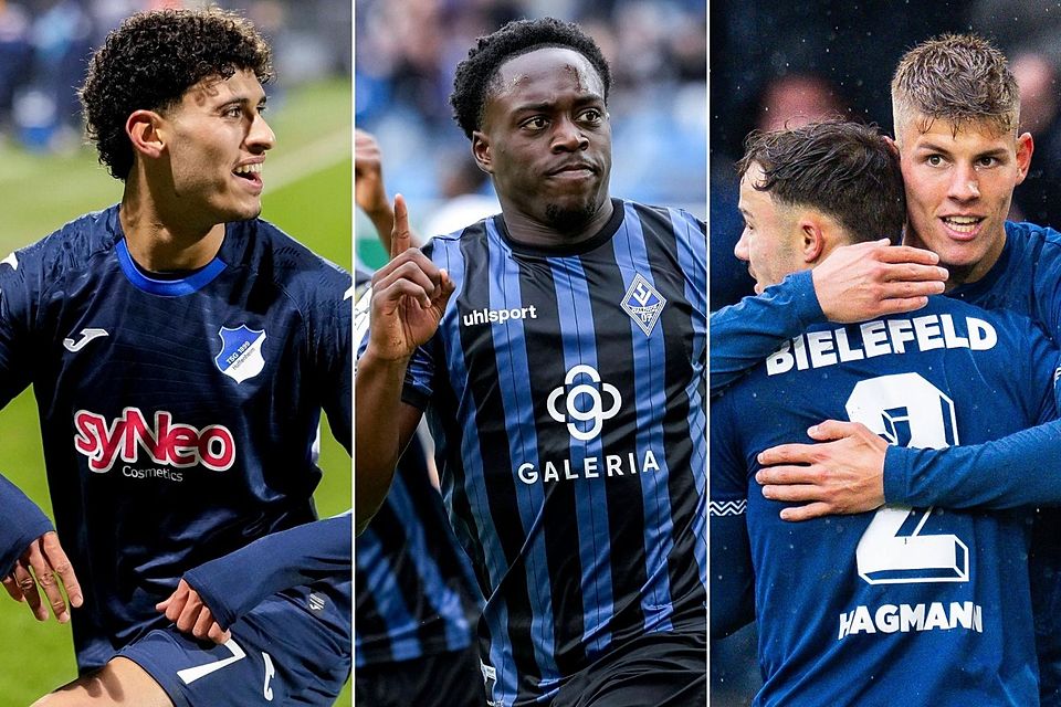 Wechselten im Winter ihren Verein: Ayoube Amaimouni-Echghouyab, Kennedy Okpala und Julian Kania (v.l.n.r.).