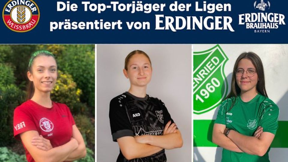 Mit einem Hattrick schoss sich Juliane Rauchmann (mi.) an die Spitze der Torjägerliste.