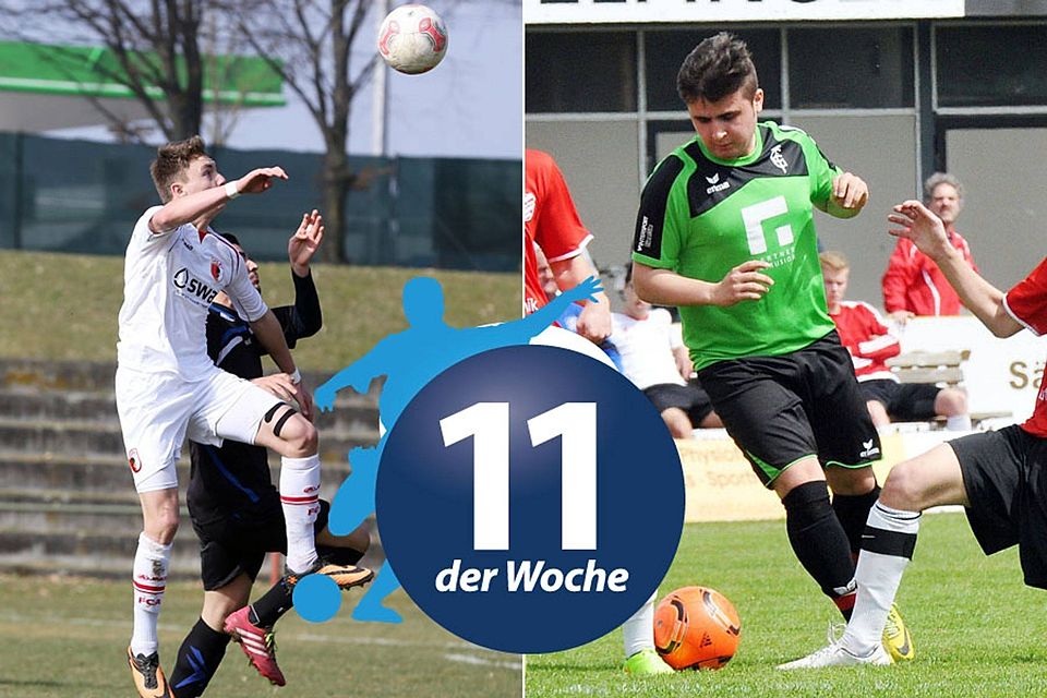 Thomas Stowasser (links) vom FC Augsburg und Yahya Dinc (rechts) vom FC Gundelfingen zählen zur schwäbischen Fraktion in der FuPa-Elf der Woche.