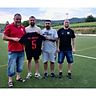 Von links: Sportvorstand Reimund Bechtold, Trainer Burak Cetinkaya, Co-Trainer Alain Puleo, Spielausschuss Steffen Klein