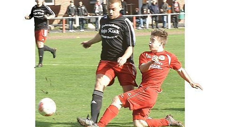 Eiskalt: Maximilian Seidel (rechts) traf für den VfL dreimal gegen Bockhorn. Robert Otto