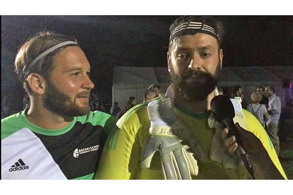 Aleksandar Achatz und Michael Visnjic waren nach dem Spiel gut gelaunt (Foto: Screenshot)