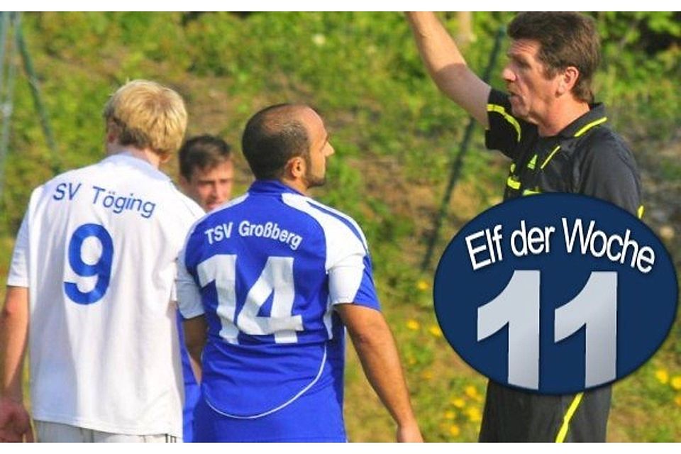 Serkan Aygün (TSV Großberg,in blau im Spiel gegen Töging) steht zum dritten Mal in der Topelf der Woche  Foto: Staudinger