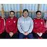 Trainerteam des FC Lörzweiler 2022/2023 (v. Links): Maurice Morch, Alexander Hoyer, Abteilungsleiter René Siebert, Stefan Sommer und Christopher Karl