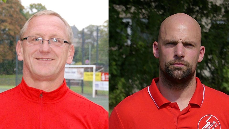Die Trainer des SC Velbert II: Bobby Schwarz (l.) und Andreas Nitas.
