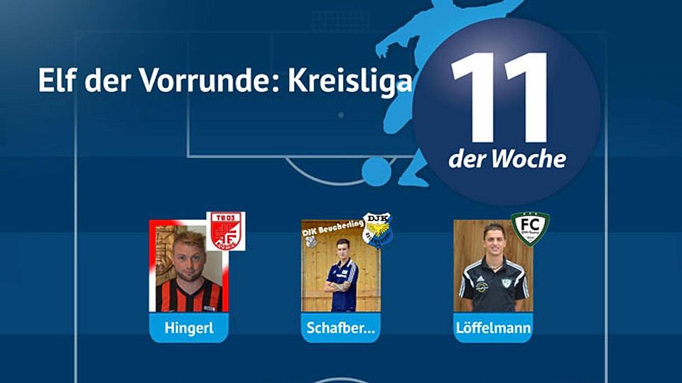 Elf der Vorrunde: Kreisliga Cham/Schwandorf KW 51