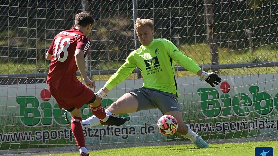 Mintrachings Torwart Elias Dimmelmeier wird gegen die Sportclub-Offensive schwer gefordert sein.