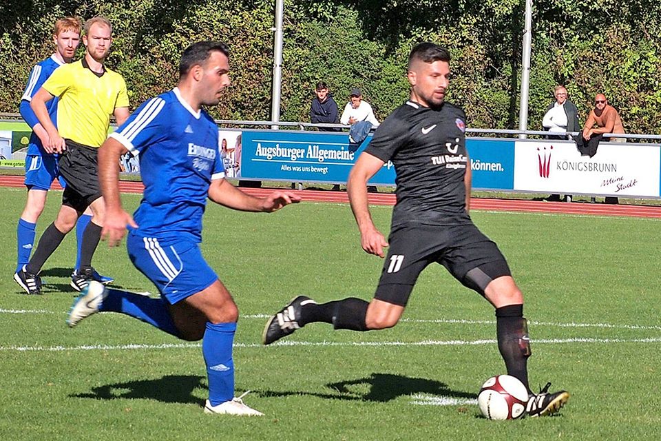 Kaan Dogan ragte aus der starken Türkgücü-Offensive heraus. Er erzielte drei Treffer beim 5:1 Erfolg der Königsbrunner gegen Viktoria Augsburg.