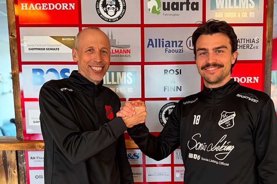 Bleiben beim SC Fliesteden: Trainer Matthias Scherz und "Leader" David Pütz.
