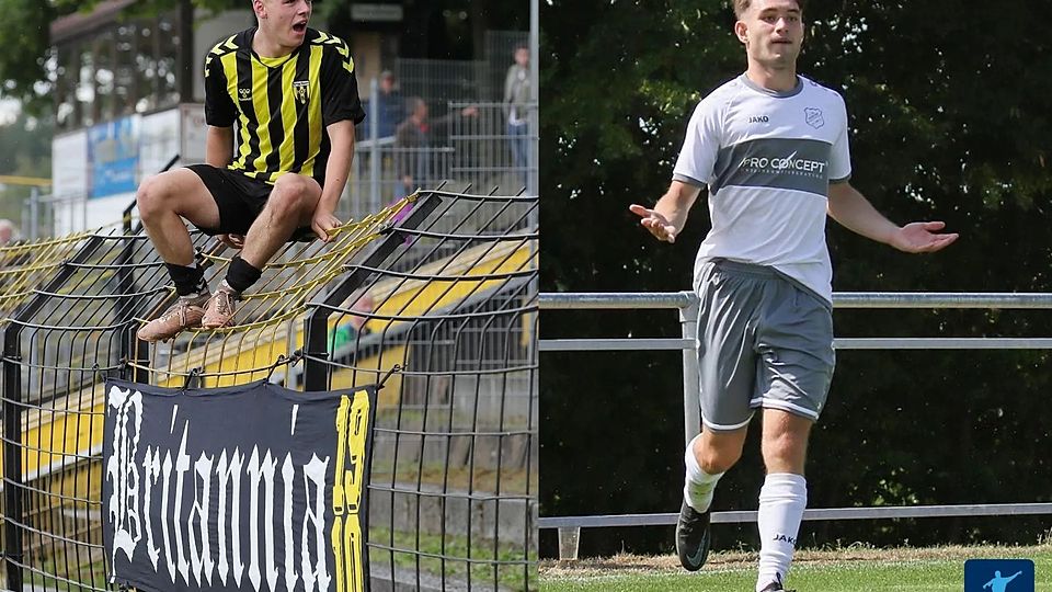 Nach den wichtigen Siegen am 12. Spieltag wussten Hofs Hendrik Geiler (links) und Christian Kuhn vom 1. FC Geesdorf nicht wohin mit der Freude.