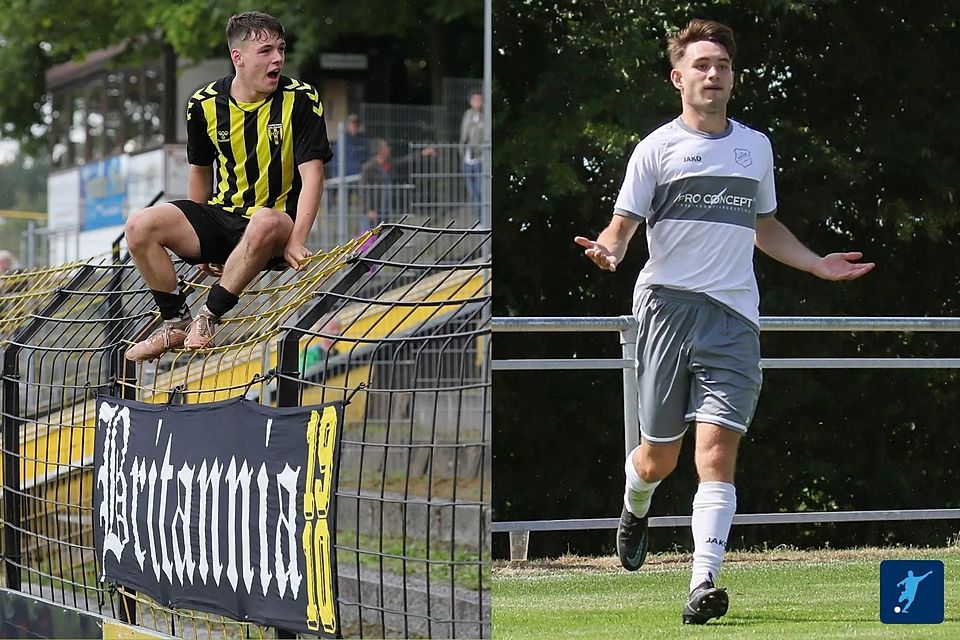 Nach den wichtigen Siegen am 12. Spieltag wussten Hofs Hendrik Geiler (links) und Christian Kuhn vom 1. FC Geesdorf nicht wohin mit der Freude.