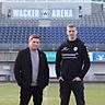 Geben ab sofort in Burghausen die Richtung vor: Cheftrainer Lars Bender (re.) und Spordirektor Wolfgang Schellenberg. 