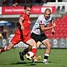 Den kommenden Gegner kennt er gut: Der Bahlinger Angreifer Marin Stefotic (links) trifft am Samstag auf seinen Ex-Verein SV Oberachern. | Foto: Claus G. Stoll