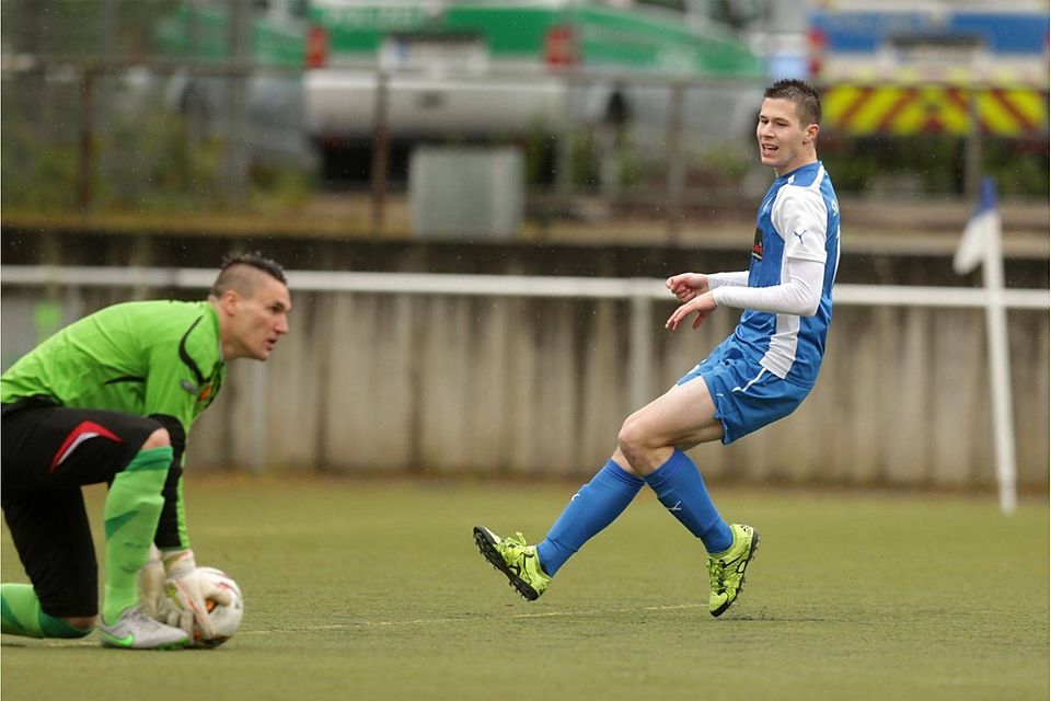Marc Willems (rechts, im Spiel gegen die TuS Koblenz) ist vom SV Mehring zurückgekehrt. Er soll im Angriff die Akzente setzen.