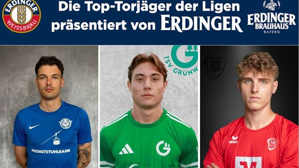 Laris Stjepanovic (mi.) – hier noch im Trikot des TSV Grünwald – wechselte im Winter zu Unterhaching. 