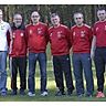 er Trainerstab im Frauenfußball des SV Leerstetten ? von links: Günter Kahlert (Vorstand), Elmar Gampl, Michael John, Otto Griessemer, Harry Baierl und sportlicher Leiter Reiner Hertel (F.: ST).