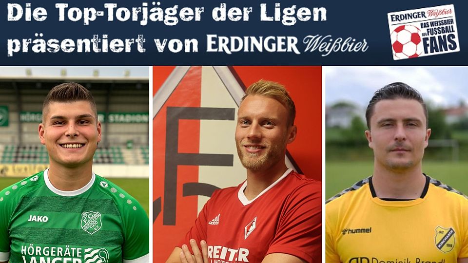 Andreas Hohlenburger (m.) trifft und trifft: Der Stürmer steht bei ganzen 22 Saisontoren und führt die Torschüzenliste der Donau/Isar-KL mit weitem Abstand an.