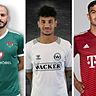 Adam Jabiri, Noah Shawn Agbaje und Oliver Batista Meier (v.l.n.r.) stehen in der „Elf der Saison“ in der Regionalliga Bayern.