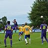 Saisonfinale im Bezirk Hohenlohe: Eutendorf gewann am 14. Juni das Relegationsspiel gegen Michelbach/Bilz mit 2:1 und stieg in die A1 auf, Michelbach musste in die B1. Am 6. August treffen beide im Pokal aufeinander. Foto: Hans Buchhofer