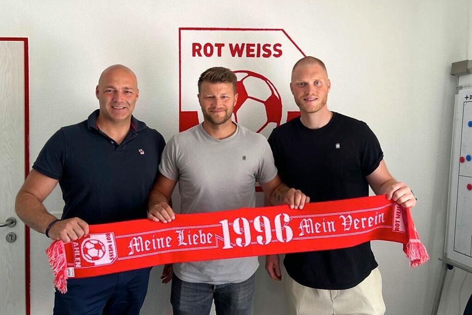 Der neue Ahlener Trainerstab: Sascha Alabrese (Links), Daniel Berlinski (Mitte) und Fabian Springob (Rechts).