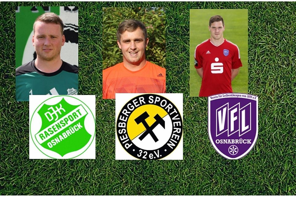 Spiele ohne Gegentor sind genau ihr Ding! Von links: Marco Westermann (Rasensport I, Pascal Hiebenga (Piesberger SV III) und Bernd Düker (VfL II).