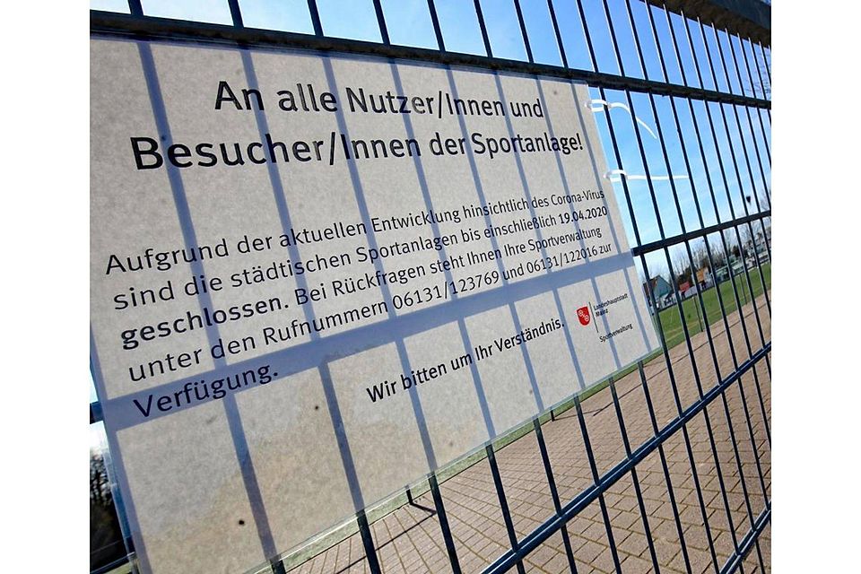 Die Stadt Mainz hat ihre Fußballplätze bis 19. April gesperrt.