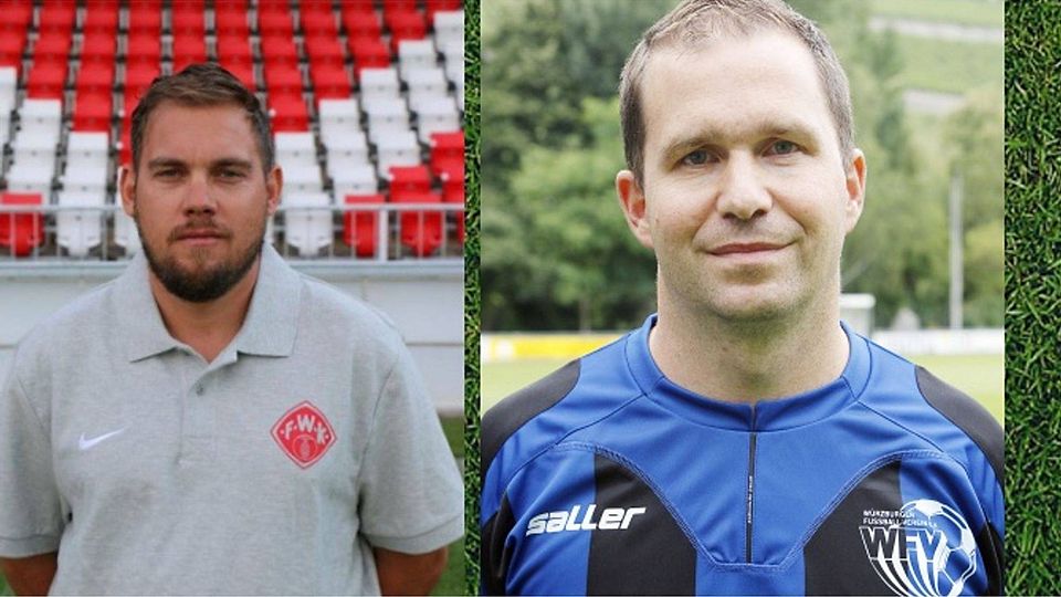 Marco Scheder (li.) legt sein Traineramt beim TSV Karlburg am Saisonende nieder. Für ihn übernimmt Patrick Sträßer (re.). F.:Montage FuPa