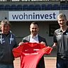 Die Macher des SV Fellbach mit ihrem neuen Trainer: Jochen Pflüger, Mario Marinic und Mathias Fischer (von links).