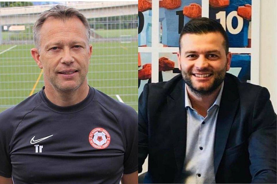 Neuformiertes Trainergespann beim FC Kosova: Martin Dosch (l.) und Sokol Maliqi.