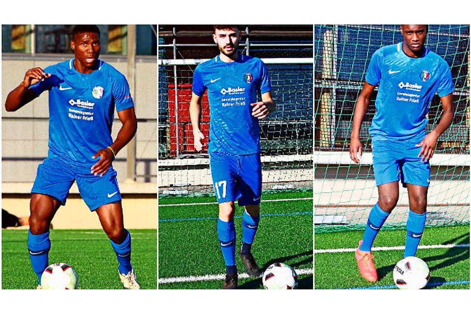 Zumindest drei der aktuellen Neuen sind bei Calcio gleich als feste Größen eingeplant. Von links: José-Alex Ikeng, Felix Gerber und Terry Offei. Fotos: Yavuz Dural