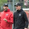 Gehen mit der SpVgg Unterhaching in ihr erstes Derby: Cheftrainer Sven Bender (r.) und sein Assistent Mark Endres.