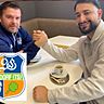 TSG-Trainer Hakan Tutkun (l.) begrüßt Mehmet Gül.