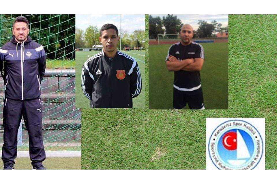 Kommen und Gehen bei Karadeniz: Murat Odabas (li.) ist nicht mehr Trainer, Jerome Clemens (Mitte) verstärkt den Kader, den nun Gökhan Caliskan trainiert.