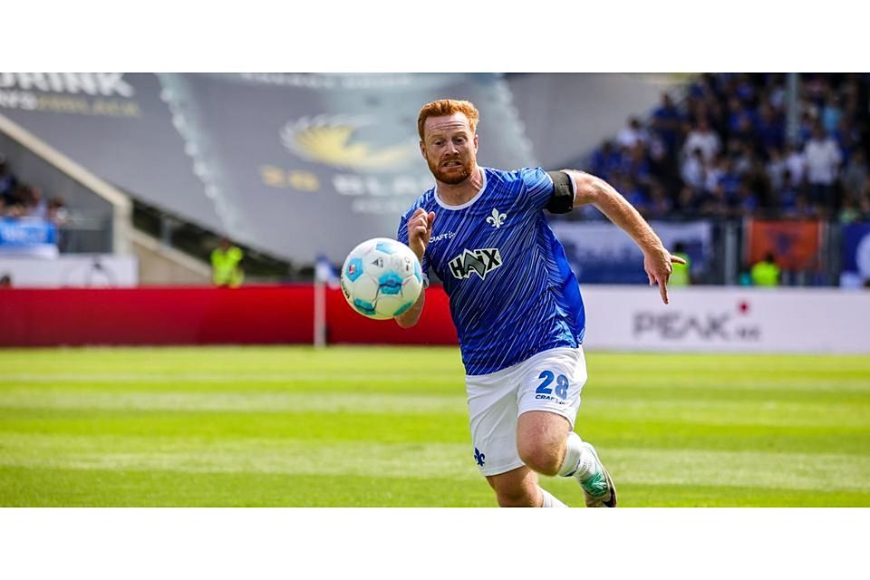 Seit seinem Kreuzbandriss gehören diese Bilder der Vergangenheit an, doch spätestens im zweiten Halbjahr 2025 will Paul Will beim Zweitligisten SV Darmstadt 98 wieder angreifen. © Sascha Lotz