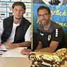 Ibish Ibishi (l.) ist der neue Stürmer des 1. FC Düren. 