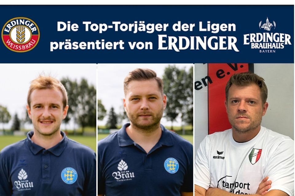 Zwei der besten Torjäger der A-Klassen München spielen in Kollbach. Gschwandtner (r.) ist ihnen auf den Fersen.