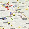 Die Landkarte der Kreisliga Straubing 2014/15.