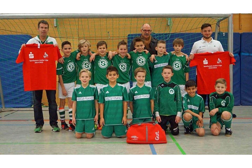 Die Qualifikation für die Hauptrunde der Sparkassen-Junior-Liga überstanden hat die E-Jugend des SV Grün-Weiß Brauweiler. Bis Ende April geht es nun in die Gruppenphase., Foto: KSK