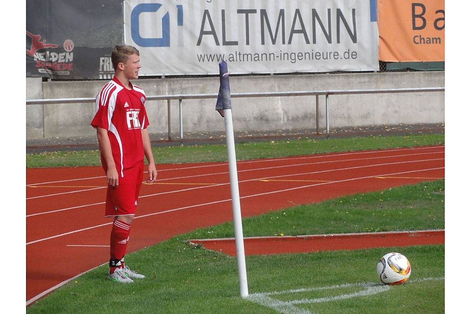 Noah Breitmoser erzielte den Chamer Treffer zum 1:0 gegen die Ostbayern Auswahl. F: Klebl