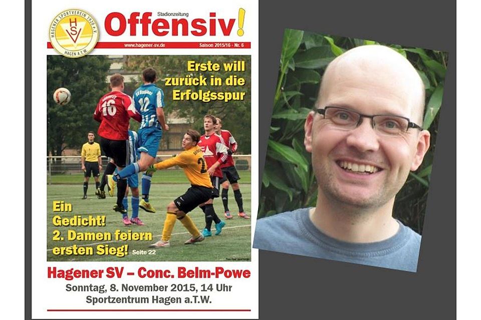 Das Titelbild der kommenden Ausgabe und der hauptverantwortliche Redakteur und Gestalter Sebastian Ehrenbrink
