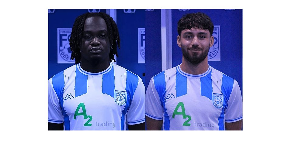 Zweifacher Vorlagengeber Jephtha Asare (li.) und Doppel-Torschütze Yigit Yagmur vom FC Süderelbe. 