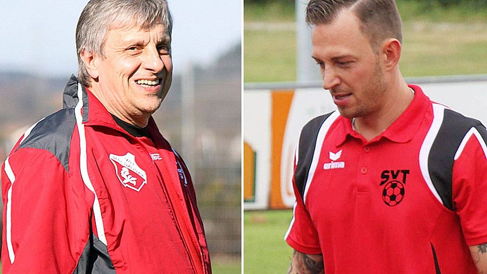 Der SV Thierhaupten hat mit Helmut Leihe (links) und Christian Geib um ein Jahr verlängert.  F.: Archiv