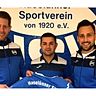 Zusammenarbeiten werden  künftig beim Haselünner SV Co-Trainer André Homann, Neuzugang Mehmet Tosun und Trainer Kevin Landgraf (v.l.). Foto: Haselünner SV