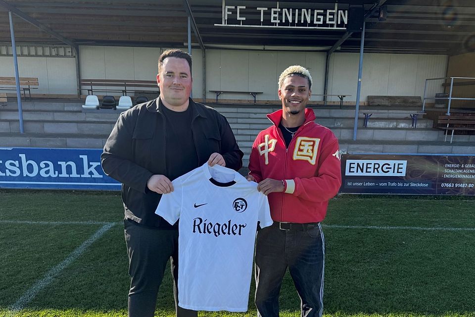 v.l.: Kevin Kreuzer, Sportlicher Leiter FCT und Neuzugang Yonas Lindscheid