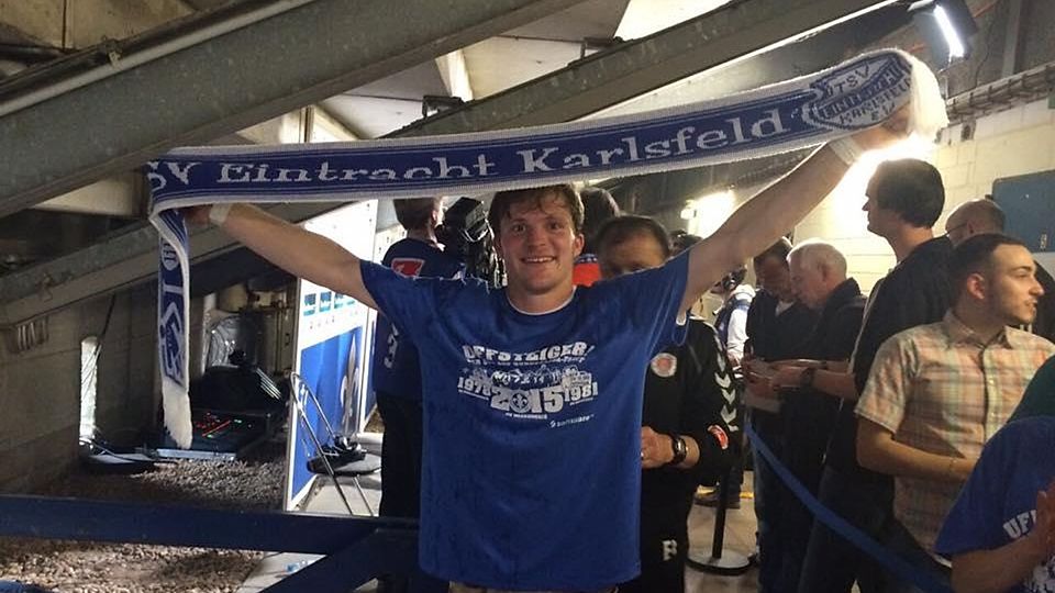Florian Jungwirth vergaß auch in der Stunde seines größten Erfolges nicht seinen Heimatverein.
